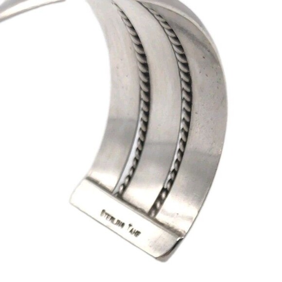 Native American 3/4" Navajo Sterling Silver Bracelet Cuff TAHE 41g Size 6.5-6.75 - Picture 6 of 15